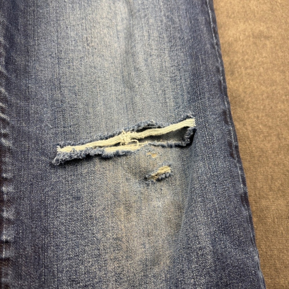 Lucky Brand Jeans Mens 34x32 Vintage Straight Dark Wash Distressed Denim - Picture 10 of 16